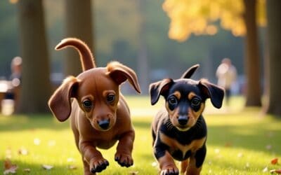 Actividades de socialización para cachorros de perro salchicha
