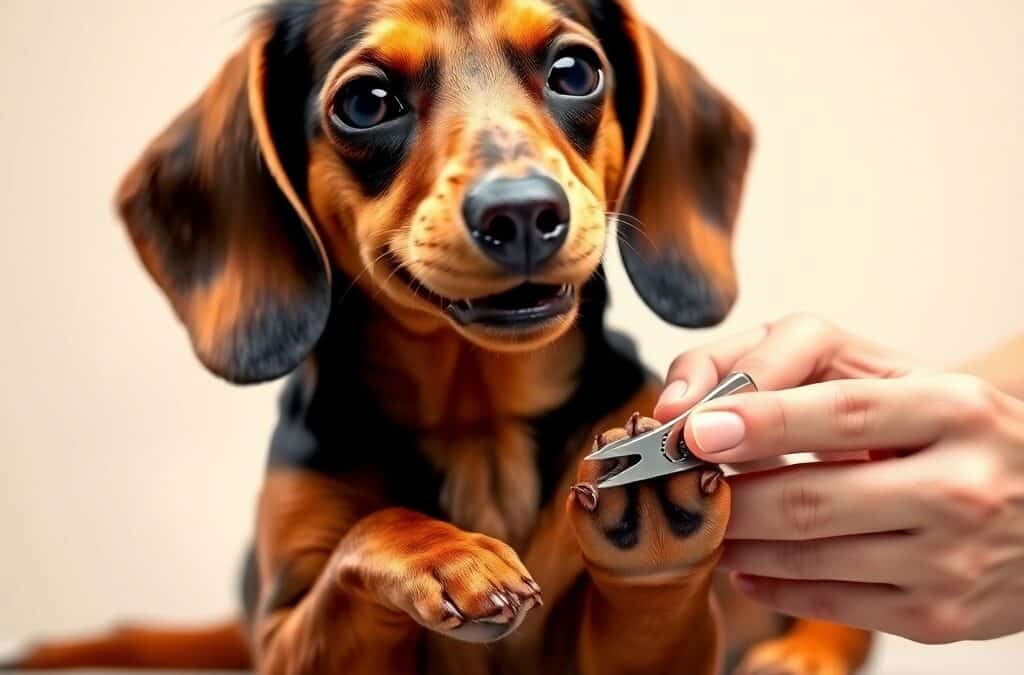 Corte de uñas en perros salchicha