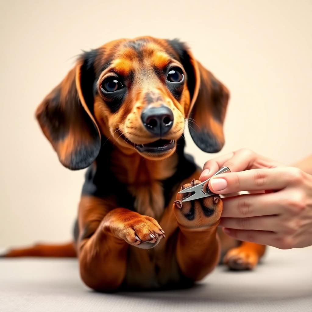 Corte de uñas en perros salchicha