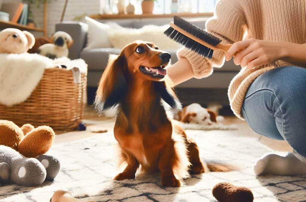 Rutina de cuidados diarios para perros salchicha