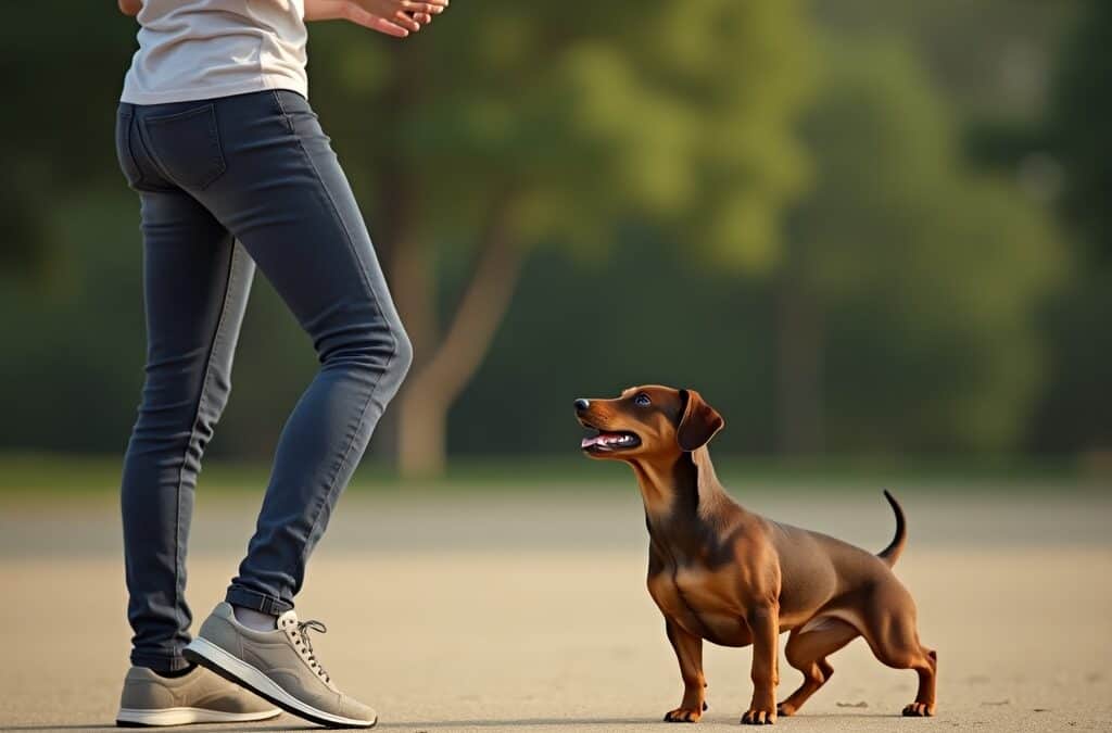 Ejercicios avanzados de obediencia para perros salchicha