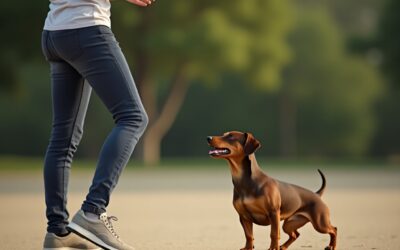 Ejercicios avanzados de obediencia para perros salchicha