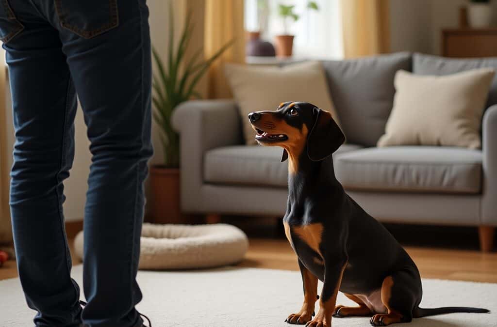 Ejercicios de obediencia para perros salchicha en casa