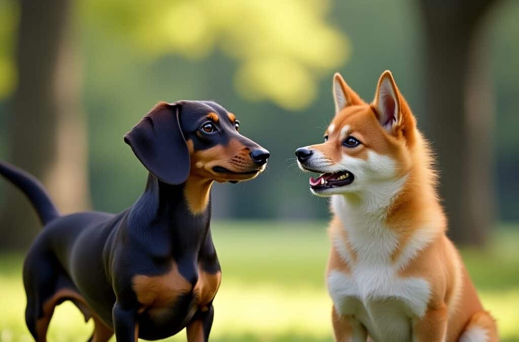 Entrenamiento para socializar perros salchicha