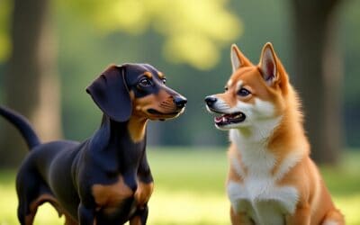 Entrenamiento para socializar perros salchicha