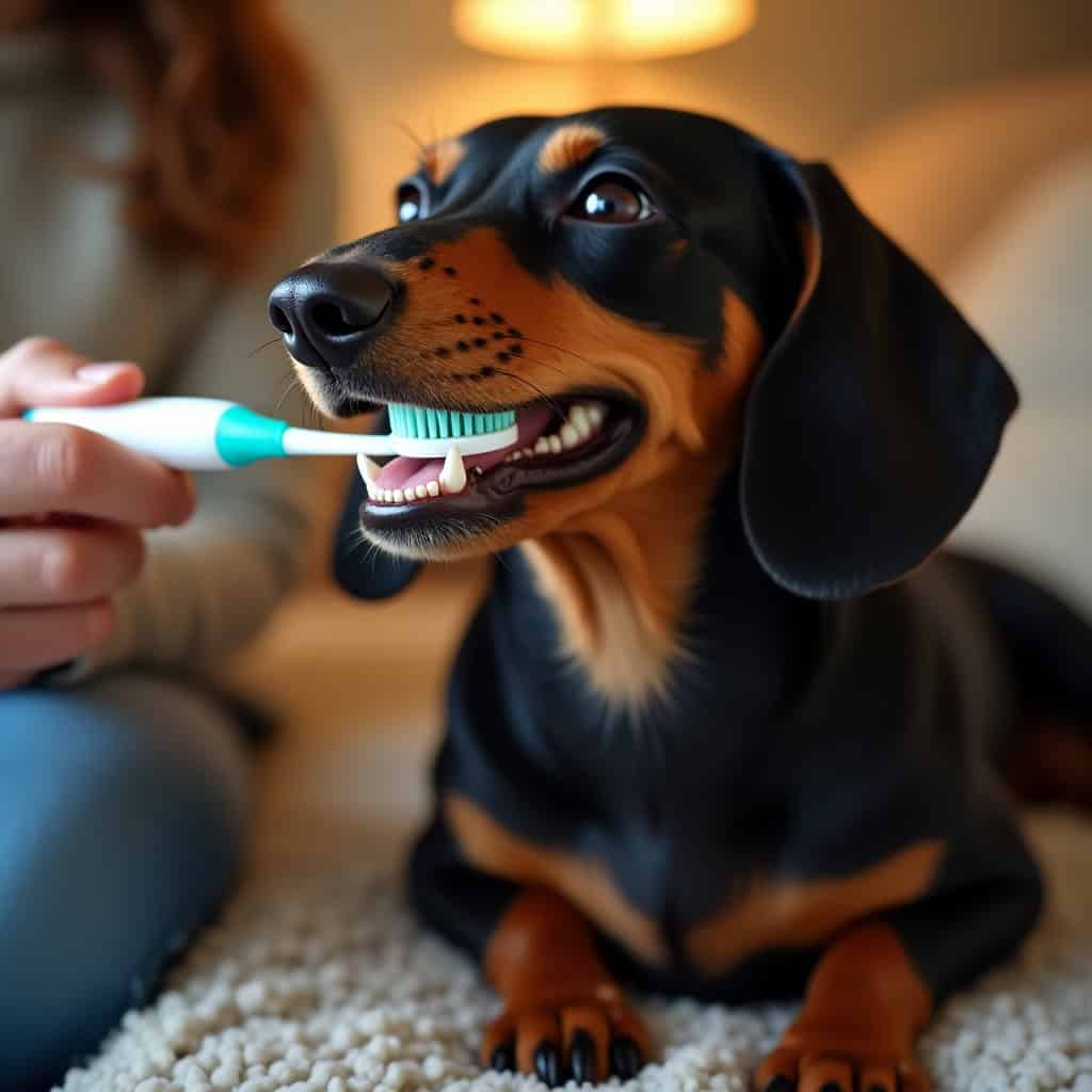 PasosParaCepillarLosDientes Pasos para cepillar los dientes de un perro salchicha