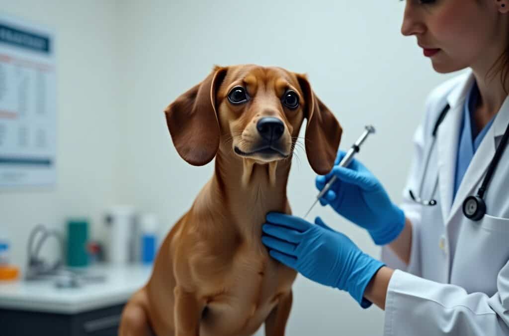 Vacunación y desparasitación en perros salchicha